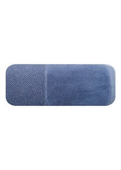 Niebieski ręcznik 70x140 cm z ozdobnym pasem ze sklepu 5.10.15 w kategorii Ręczniki - zdjęcie 169727734