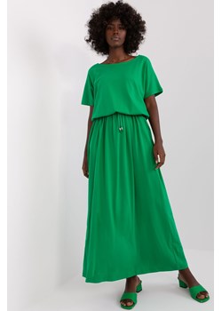 Zielona casualowa sukienka basic z wiązaniem ze sklepu 5.10.15 w kategorii Sukienki - zdjęcie 169728013
