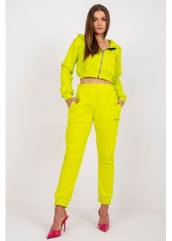 Limonkowy dresowy komplet dwuczęściowy Kalifornia RUE PARIS ze sklepu 5.10.15 w kategorii Dresy damskie - zdjęcie 169728220