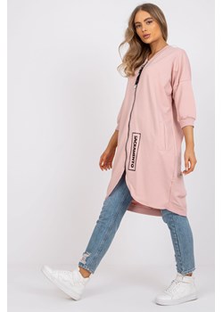 Długa rozpinana  bluza damska  -  różowa ze sklepu 5.10.15 w kategorii Bluzy damskie - zdjęcie 169728244