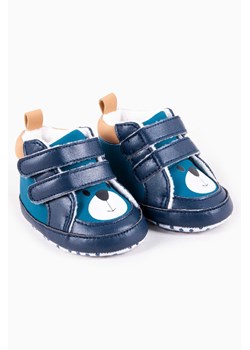 Niebieskie buciki przejściowe niemowlęce na rzep- miś ze sklepu 5.10.15 w kategorii Buciki niemowlęce - zdjęcie 169728412