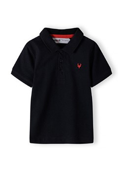 Niemowlęca koszulka polo bawełniana z krótkim rękawem- czarna ze sklepu 5.10.15 w kategorii Koszulki niemowlęce - zdjęcie 169728450