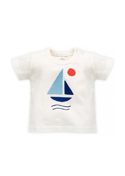 Bawełniany t-shirt dla chłopca Sailor ecru ze sklepu 5.10.15 w kategorii T-shirty chłopięce - zdjęcie 169728683