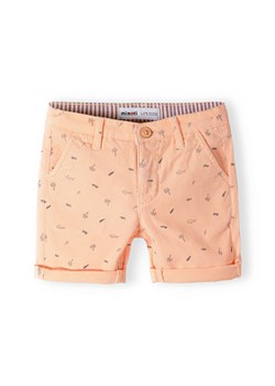 Krótkie spodnie pomarańczowe na lato dla niemowlaka ze sklepu 5.10.15 w kategorii Spodenki niemowlęce - zdjęcie 169728934