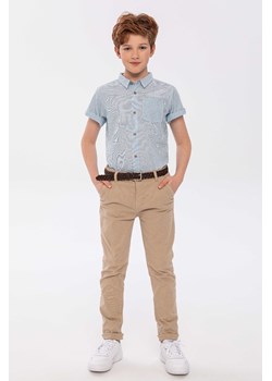 Błękitna koszula bawełniana dla chłopca z krótkim rękawem ze sklepu 5.10.15 w kategorii Koszule chłopięce - zdjęcie 169729022