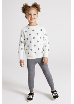 Komplet dziewczęcy sweter w kropki + szare legginsy ze sklepu 5.10.15 w kategorii Dresy dziewczęce - zdjęcie 169729133