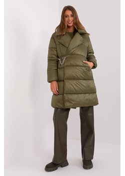 Puchowa kurtka zimowa z kieszeniami khaki ze sklepu 5.10.15 w kategorii Kurtki damskie - zdjęcie 169729212