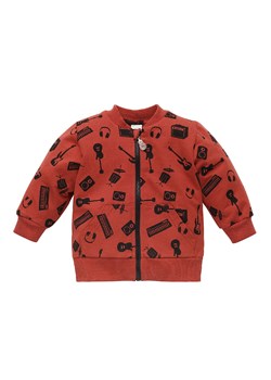 Bluza rozpinana dla chłopca z bawełny Let's rock czerwona ze sklepu 5.10.15 w kategorii Bluzy chłopięce - zdjęcie 169729340