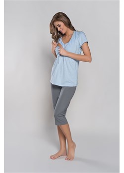 Piżama damska dla karmiącej mamy FELICITA krój 3/4 z kokardką ze sklepu 5.10.15 w kategorii Bielizna ciążowa - zdjęcie 169729511