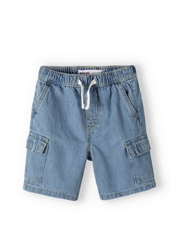 Jasnoniebieskie jeansowe szorty dla niemowlaka ze sklepu 5.10.15 w kategorii Spodenki niemowlęce - zdjęcie 169729763