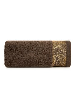 Brązowy ręcznik ze zdobieniem 70x140 cm ze sklepu 5.10.15 w kategorii Ręczniki - zdjęcie 169729822
