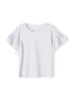 Biała koszulka bawełniania dla niemowlaka z falbankami ze sklepu 5.10.15 w kategorii Koszulki niemowlęce - zdjęcie 169730133