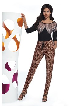Spodnie damskie materiałowe pomarańczowe ze sklepu 5.10.15 w kategorii Spodnie damskie - zdjęcie 169730183