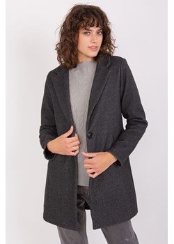 Czarny jednorzędowy płaszcz damski OCH BELLA ze sklepu 5.10.15 w kategorii Płaszcze damskie - zdjęcie 169730260