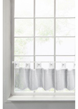 Firana gotowa sevilla na szelkach 150x30 cm biały ze sklepu 5.10.15 w kategorii Tekstylia kuchenne - zdjęcie 169730404