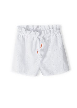 Białe szorty bawełniane dla dziewczynki z haftem ze sklepu 5.10.15 w kategorii Spodenki dziewczęce - zdjęcie 169730612