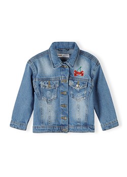 Kurtka jeansowa dla niemowlaka z naszywkami ze sklepu 5.10.15 w kategorii Kombinezony i kurtki - zdjęcie 169730670