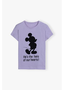 T-shirt damski bawełniany Mickey - fioletowy ze sklepu 5.10.15 w kategorii Bluzki damskie - zdjęcie 169730701