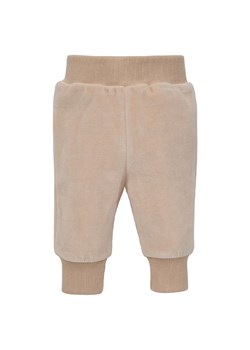 Ciepłe spodnie unisex welurwe beżowe LOVELY DAY BEIGE dla dziecka ze sklepu 5.10.15 w kategorii Spodnie i półśpiochy - zdjęcie 169730763