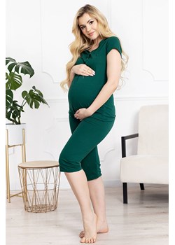Piżama ciążowa bawełniana Panta II 3/4 Butelkowa zieleń ze sklepu 5.10.15 w kategorii Bielizna ciążowa - zdjęcie 169730770