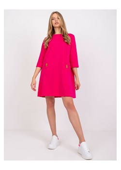Sukienka damska z rękawem 3/4 - różowa ze sklepu 5.10.15 w kategorii Sukienki - zdjęcie 169730911