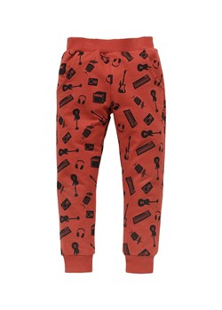 Luźne spodnie chłopięce z bawełny Let's rock czerwone ze sklepu 5.10.15 w kategorii Spodnie chłopięce - zdjęcie 169731043