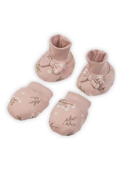 Komplet niemowlęcy w delikatne kwiaty Rękawiczki + Buciki ze sklepu 5.10.15 w kategorii Buciki niemowlęce - zdjęcie 169731072
