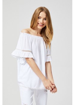 Bluzka damska koszulowa typu hiszpanka biała ze sklepu 5.10.15 w kategorii Bluzki damskie - zdjęcie 169731304
