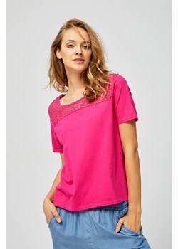 Bluzka damska bawełniana różowa ze sklepu 5.10.15 w kategorii Bluzki damskie - zdjęcie 169731333