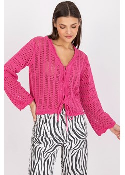 Sweter damski z ażurowy - różowy ze sklepu 5.10.15 w kategorii Swetry damskie - zdjęcie 169731490