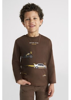 Bluzka chłopięca z długim rękawem - brązowa ze sklepu 5.10.15 w kategorii T-shirty chłopięce - zdjęcie 169731500
