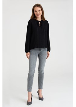 Bluzka damska z wiskozy z długim rękawem czarna ze sklepu 5.10.15 w kategorii Bluzki damskie - zdjęcie 169731563