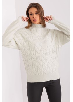 Damski sweter z golfem - ecru ze sklepu 5.10.15 w kategorii Swetry damskie - zdjęcie 169732124