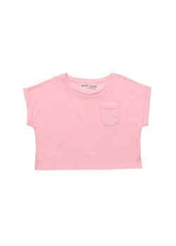 Crop top dziewczęcy bawełniany różowy ze sklepu 5.10.15 w kategorii Bluzki dziewczęce - zdjęcie 169732260