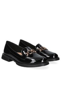 Damskie loafersy z czarnej skóry lakierowanej, Conhpol Relax, RE2761-02 ze sklepu Konopka Shoes w kategorii Mokasyny damskie - zdjęcie 169734430