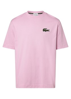 Lacoste T-shirt męski Mężczyźni Bawełna wyrazisty róż jednolity ze sklepu vangraaf w kategorii T-shirty męskie - zdjęcie 169734610