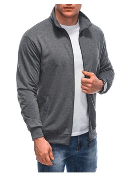 Bluza męska bez kaptura 1637B - szara ze sklepu Edoti w kategorii Bluzy męskie - zdjęcie 169735014