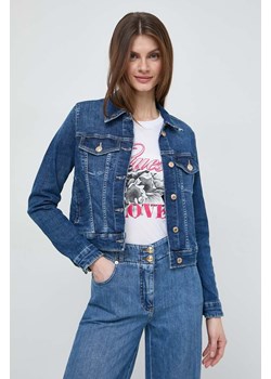 Guess kurtka jeansowa DELYA damska kolor niebieski przejściowa W4RN01 D5921 ze sklepu ANSWEAR.com w kategorii Kurtki damskie - zdjęcie 169735132