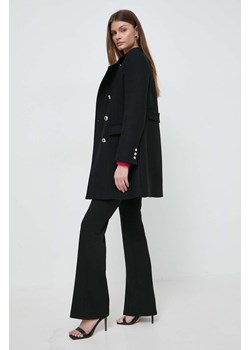 Morgan płaszcz wełniany GBLACK kolor czarny przejściowy dwurzędowy ze sklepu ANSWEAR.com w kategorii Płaszcze damskie - zdjęcie 169735370
