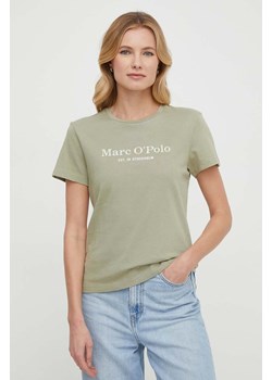 Marc O&apos;Polo t-shirt bawełniany damski kolor zielony ze sklepu ANSWEAR.com w kategorii Bluzki damskie - zdjęcie 169736171
