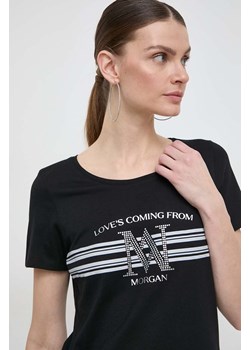 Morgan t-shirt damski kolor czarny ze sklepu ANSWEAR.com w kategorii Bluzki damskie - zdjęcie 169736180