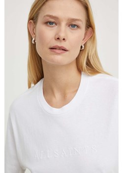 AllSaints t-shirt bawełniany PIPPA damski kolor biały ze sklepu ANSWEAR.com w kategorii Bluzki damskie - zdjęcie 169736220