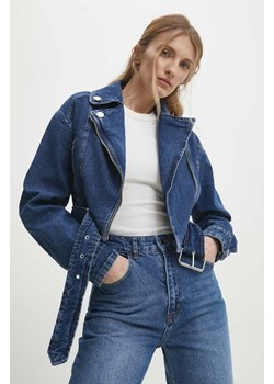 Answear Lab kurtka jeansowa damska kolor niebieski przejściowa ze sklepu ANSWEAR.com w kategorii Kurtki damskie - zdjęcie 169736320