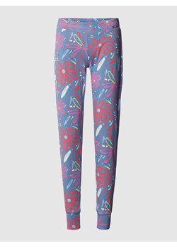 Spodnie od piżamy o kroju slim fit z kwiatowym nadrukiem na całej powierzchni ze sklepu Peek&Cloppenburg  w kategorii Piżamy damskie - zdjęcie 169737491
