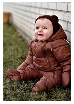 mikk-line Kombinezon zimowy w kolorze brązowym ze sklepu Limango Polska w kategorii Kombinezony i kurtki - zdjęcie 169747250