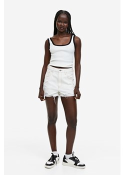 H & M - Szorty dżinsowe z wysokim stanem - Biały ze sklepu H&M w kategorii Szorty - zdjęcie 169748414