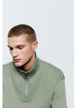 H & M - Bluza z suwakiem u góry Relaxed Fit - Zielony ze sklepu H&M w kategorii Bluzy męskie - zdjęcie 169748614