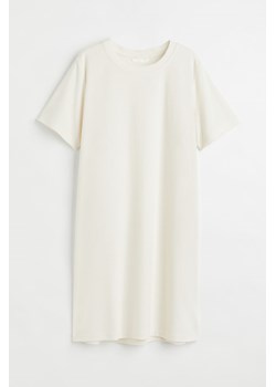 H & M - T-shirtowa sukienka frotte - Biały ze sklepu H&M w kategorii Sukienki - zdjęcie 169748844