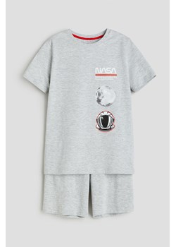 H & M - Piżama z bawełnianego dżerseju - Szary ze sklepu H&M w kategorii Piżamy dziecięce - zdjęcie 169748900