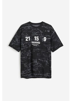H & M - T-shirt sportowy Loose Fit DryMove - Czarny ze sklepu H&M w kategorii T-shirty męskie - zdjęcie 169748990